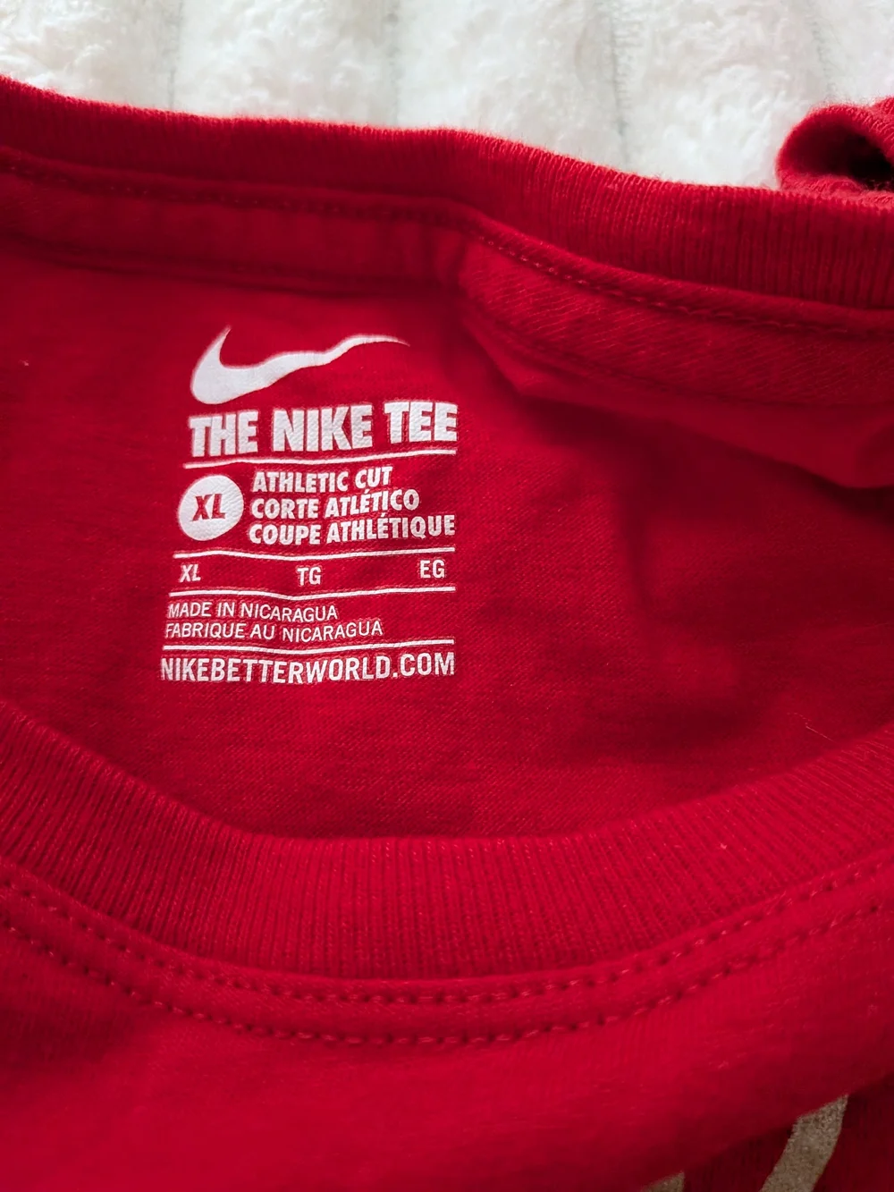 Nike Red Sparkle Graphic Tee